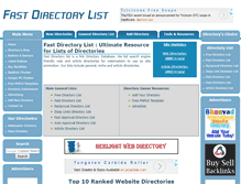 Tablet Screenshot of fastdirectorylist.com